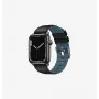 Pulseira UNIQ Linus para Apple Watch Series 1/2/3/4/5/6/7/8/9/SE/SE2/SE3 38/40/41mm Airosoft silicone preto meia-noite