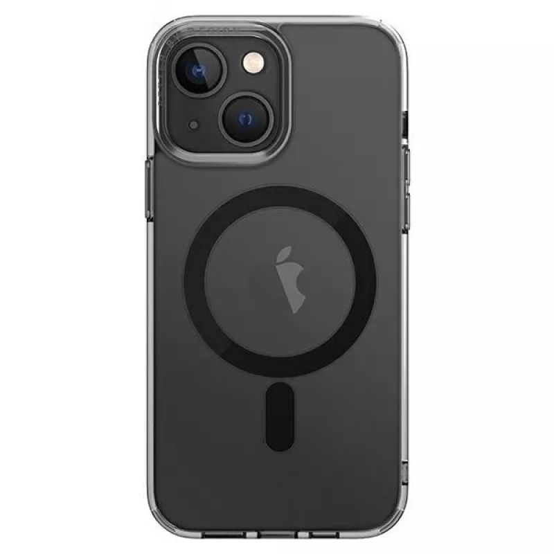 UNIQ LifePro Xtreme Capa com Carregamento Magclick para iPhone 14 Plus/15 Plus 6,7 Polegadas Preto Fumo Gelo
