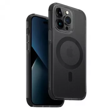 Capa UNIQ Combat para iPhone 14 Pro Max 6,7 polegadas Magclick Charging Concrete Charcoal