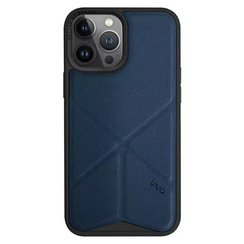 Capa tipo carteira UNIQ Transforma para Apple iPhone 14 Pro 6,1 polegadas com Magclick Charging - Electric Blue