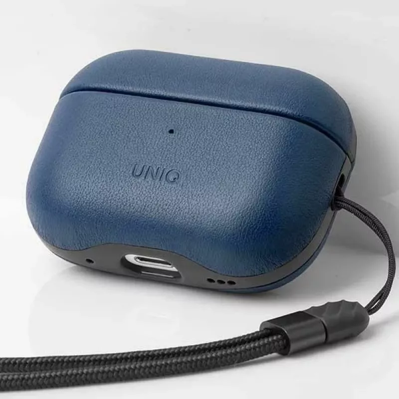 Capa UNIQ Terra para AirPods Pro 2.ª geração (2022/2023) pele genuína - Space Blue