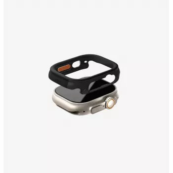 UNIQ Valencia Capa Protetora para Apple Watch Ultra / Ultra 2 / Ultra 3 49mm, Preto Meia-Noite