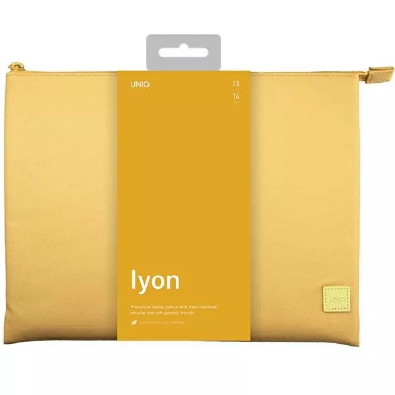 Mala para Portátil UNIQ Lyon 14 polegadas Canary Yellow Impermeável RPET