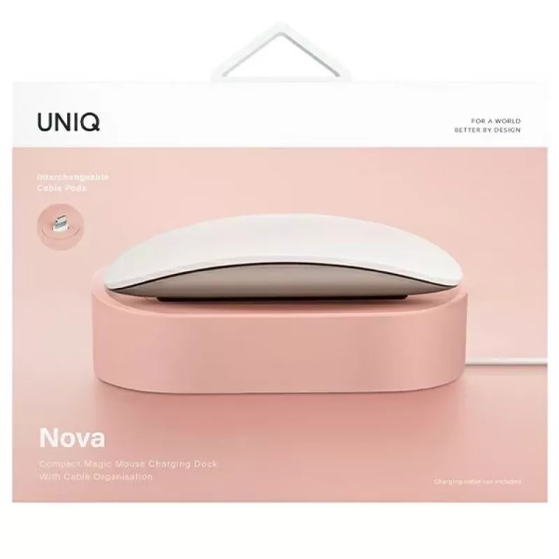 Base de Carregamento Sem Fios UNIQ Nova para Apple Magic Mouse 2 - Rosa