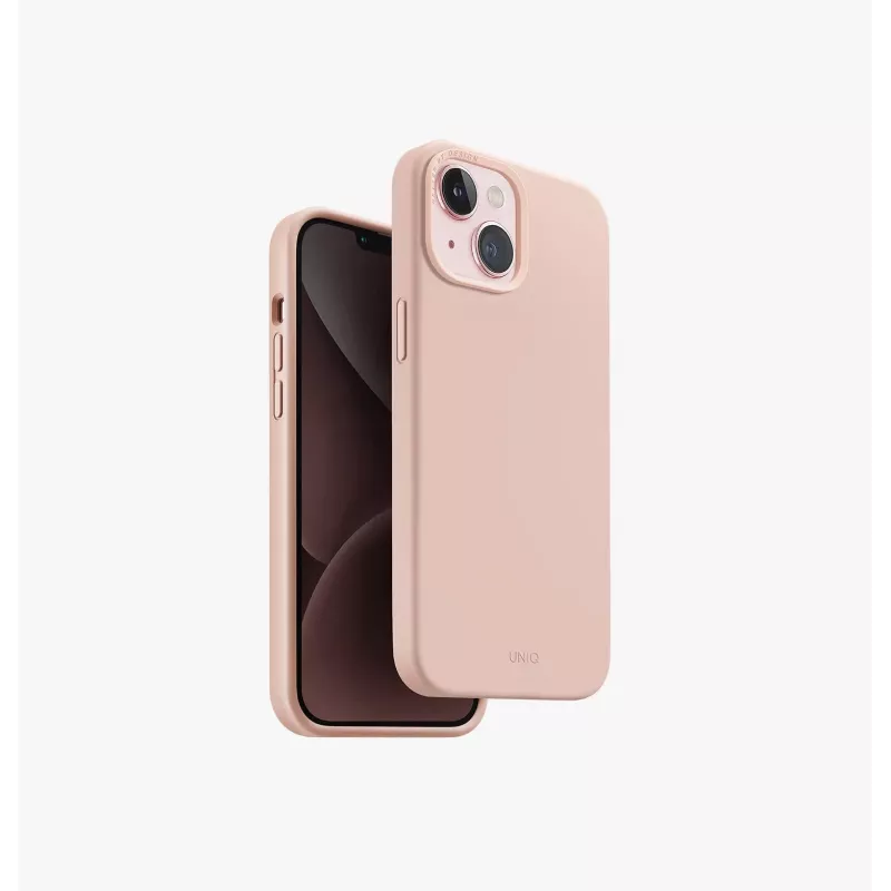 Capa com Carregamento Magclick UNIQ Lino Hue para iPhone 15/14/13 6,1 polegadas - Cinzento Giz