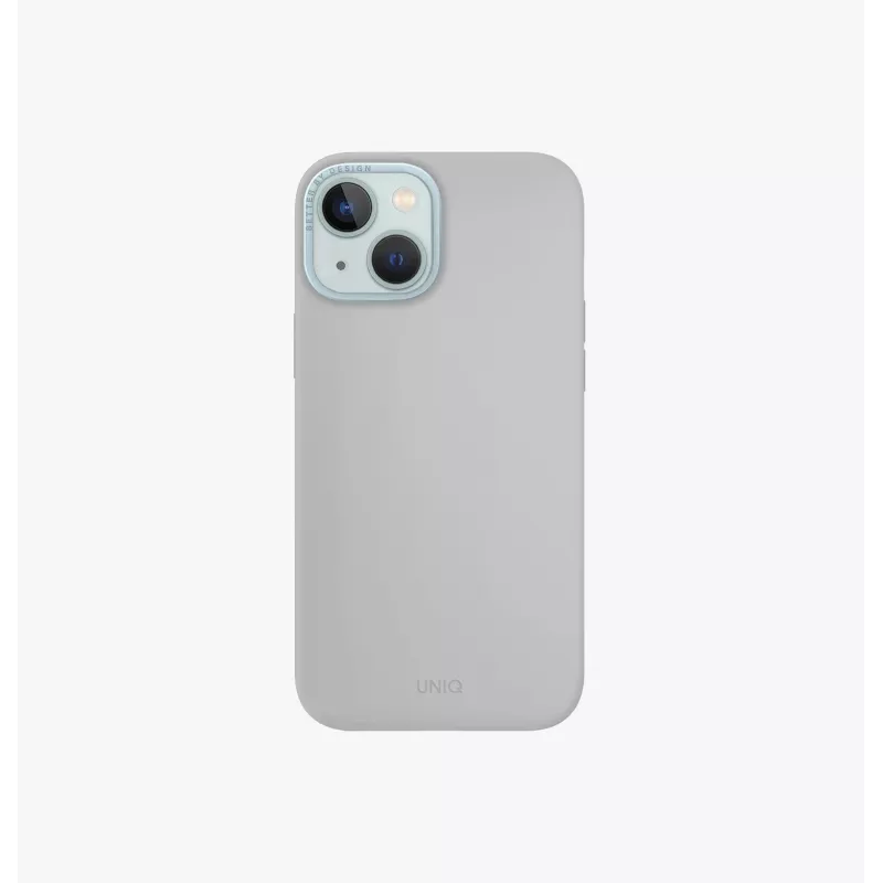 Capa com Carregamento Magclick UNIQ Lino Hue para iPhone 15/14/13 6,1 polegadas - Cinzento Giz