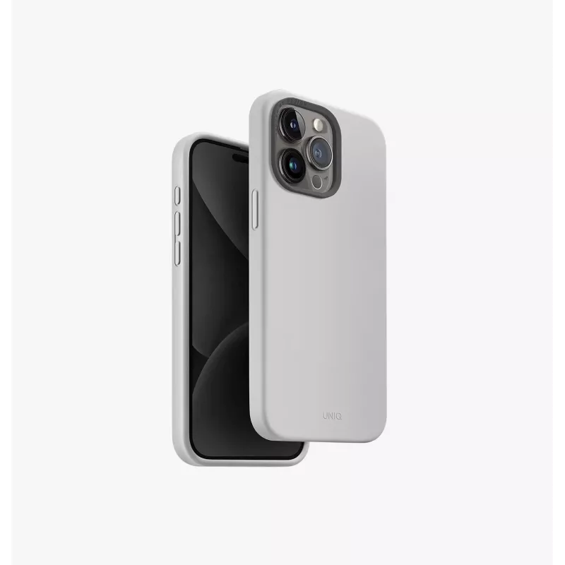 Capa UNIQ Lino Hue para Apple iPhone 15 Pro Max 6,7 polegadas com Carregamento MagClick Blush Pink