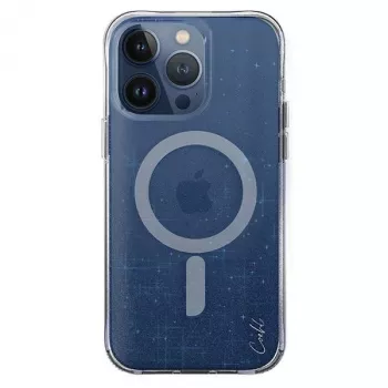 UNIQ Coehl Capa Lumino para iPhone 15 Pro Max 6,7 polegadas carregamento magnético Azul da Prússia