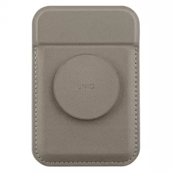 UNIQ Flixa Carteira Magnética para Cartões com Suporte Flint Grey MagSafe