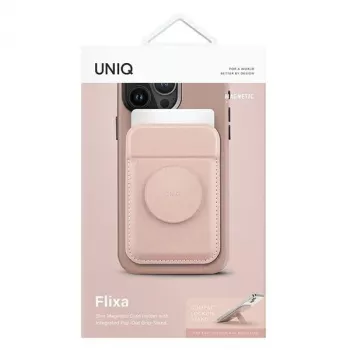 UNIQ Flixa Carteira magnética para cartões com suporte Blush Pink MagSafe