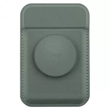 UNIQ Flixa Carteira magnética para cartões com suporte Lichen Green MagSafe