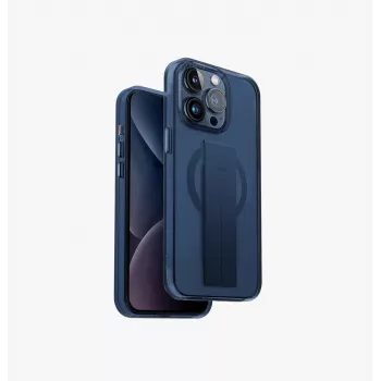 UNIQ Heldro Mag Capa para iPhone 15 Pro Max 6,7 polegadas carregamento MagClick Ultramarin Tiefblau