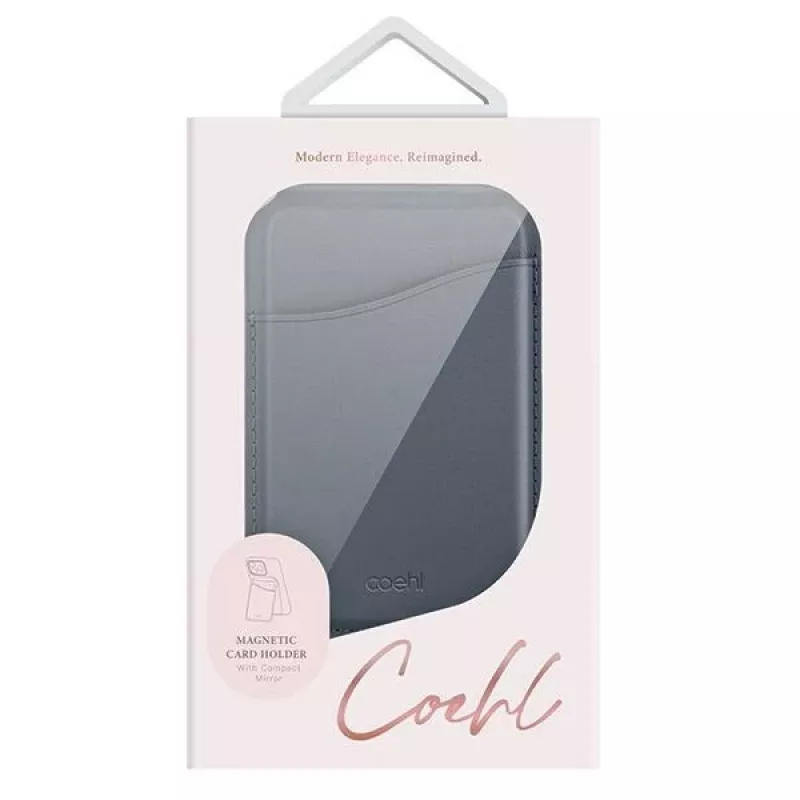 UNIQ Coehl Esme Carteira Magnética com Espelho e Suporte para Apple iPhone 15 Pro Max, Sapphire Blue