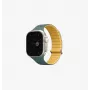 UNIQ Revix Evo Bracelete de silicone magnética reversível para Apple Watch Series 1/2/3/4/5/6/7/8/9/SE/SE2/SE3/Ultra/Ultra2/Ultra3 42/44/45/49mm Viridian Green / Burnt Yellow