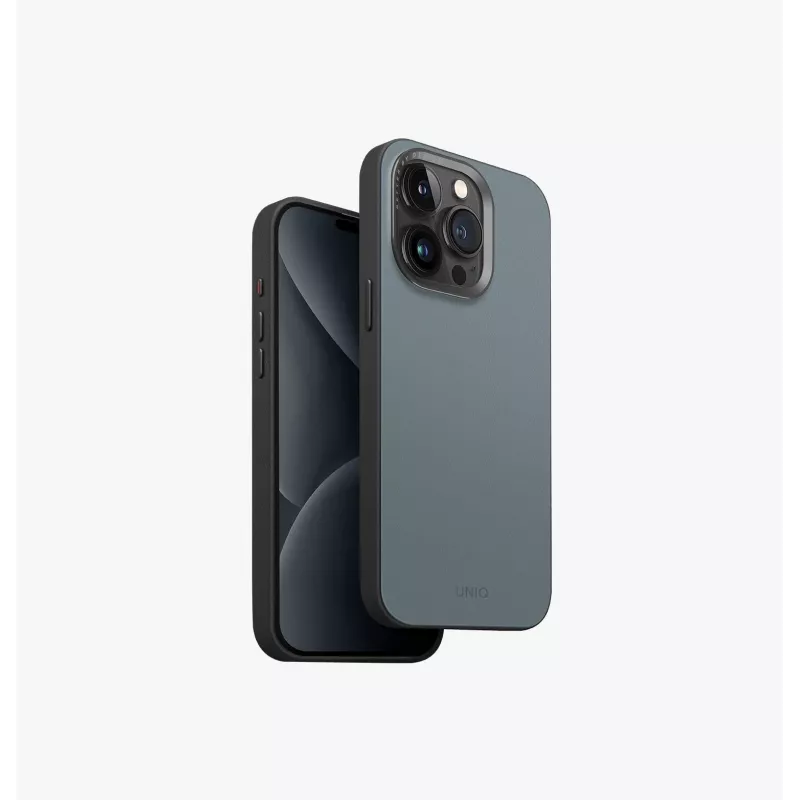 UNIQ Lyden DS Capa com carregamento MagClick para iPhone 15 Pro Max 6,7 polegadas Amarelo-canário / Flint Grey