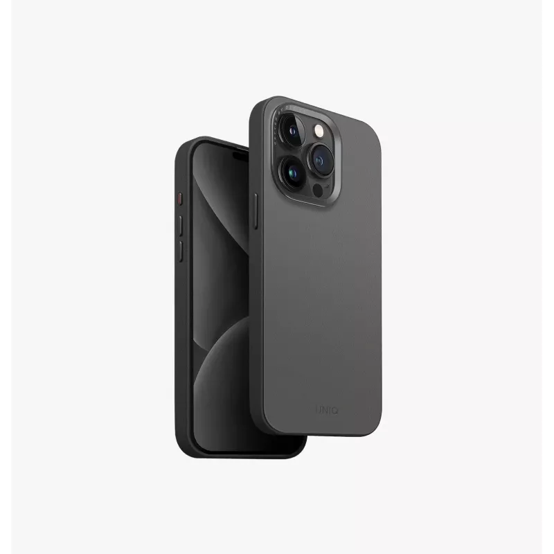 UNIQ Lyden DS Capa com carregamento MagClick para iPhone 15 Pro Max 6,7 polegadas Amarelo-canário / Flint Grey