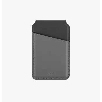 UNIQ Lyden DS Carteira magnética com suporte e proteção RFID para MagSafe, Cinzento-antracite-Preto