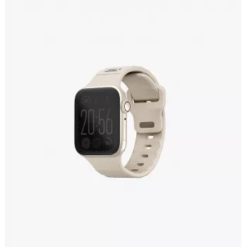 Braçadeira UNIQ Stride para Apple Watch Series 1/2/3/4/5/6/7/8/9/SE/SE2/SE3 38/40/41mm FKM Borracha Caqui/Pale Khaki