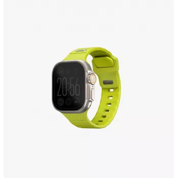 Braçadeira UNIQ Stride para Apple Watch Series 1/2/3/4/5/6/7/8/9/SE/SE2/SE3/Ultra/Ultra 2/Ultra 3 42/44/45/49mm FKM Borracha Lime Green
