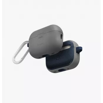 Capa UNIQ Clyde Lock para AirPods Pro 2 (2022/2023) - Cinzento-giz / Azul-marinho