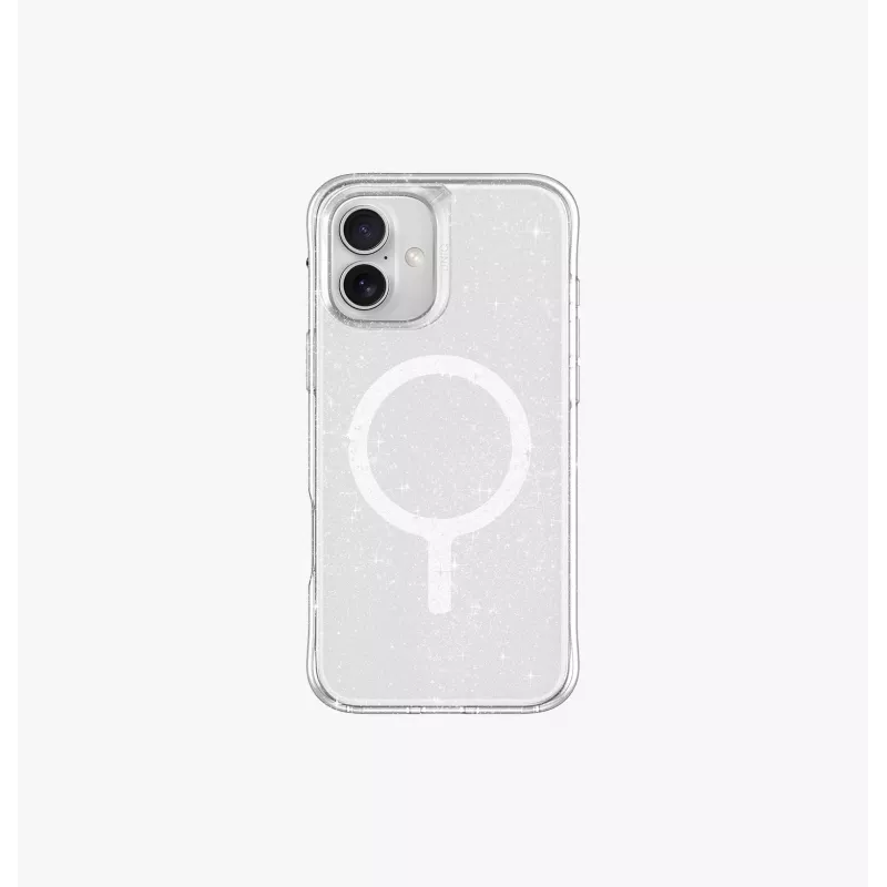 Capa UNIQ LifePro Xtreme Magclick Charging para iPhone 16 Plus 6,7 polegadas Transparent Tinsel Lucent
