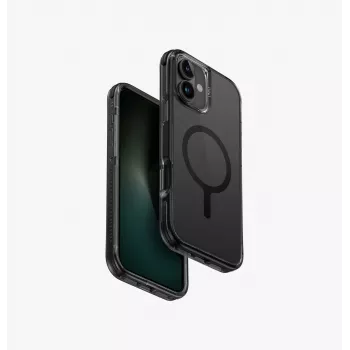UNIQ Combat Case para iPhone 16 Plus 6,7 polegadas com carregamento Magclick Carbon Black