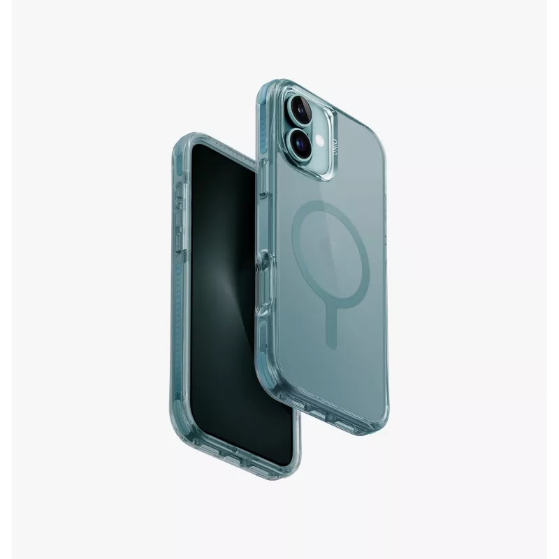 UNIQ Combat Case para iPhone 16 Plus 6,7 polegadas com carregamento Magclick Carbon Black