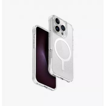 Capa UNIQ LifePro Xtreme Magclick Charging para iPhone 16 Pro 6,3 polegadas Transparent Tinsel Lucent