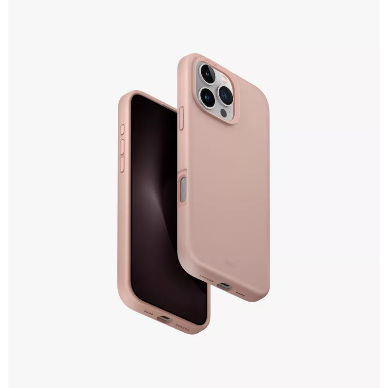 UNIQ Lino Hue iPhone 16 Pro Max 6,9 polegadas Capa com carregamento Magclick - Cinzento antracite