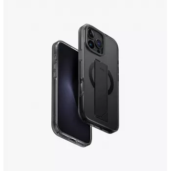 UNIQ Heldro Max Capa com carregamento MagClick para iPhone 16 Pro Max 6,9 polegadas Preto/Vapour Smoke