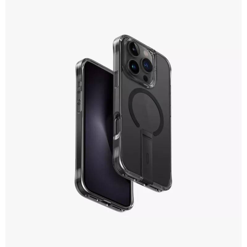 UNIQ Eleva com suporte Vertica Capa para Apple iPhone 16 Pro 6,3 polegadas Lucent Clear