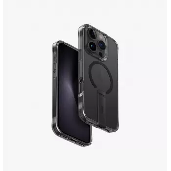 UNIQ Eleva com suporte Vertica Capa para iPhone 16 Pro 6,3 polegadas Carbon Black