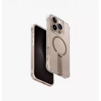 UNIQ Eleva com suporte Vertica Capa para iPhone 16 Pro 6,3 polegadas Carbon Black
