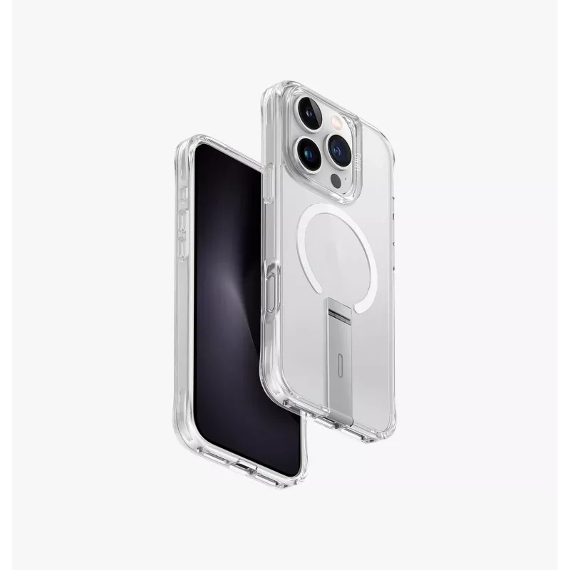 UNIQ Eleva com suporte Vertica Capa para iPhone 16 Pro 6,3 polegadas Carbon Black