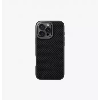 UNIQ Keva Max Capa com carregamento Magclick para iPhone 16 Pro 6,3 polegadas - Preto Carbon