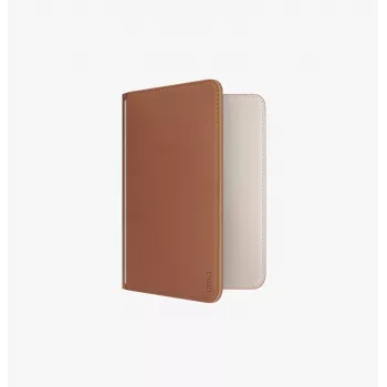 UNIQ Belmont Porta-passaporte com Apple Find My e bloqueio RFID, Bege caramelo