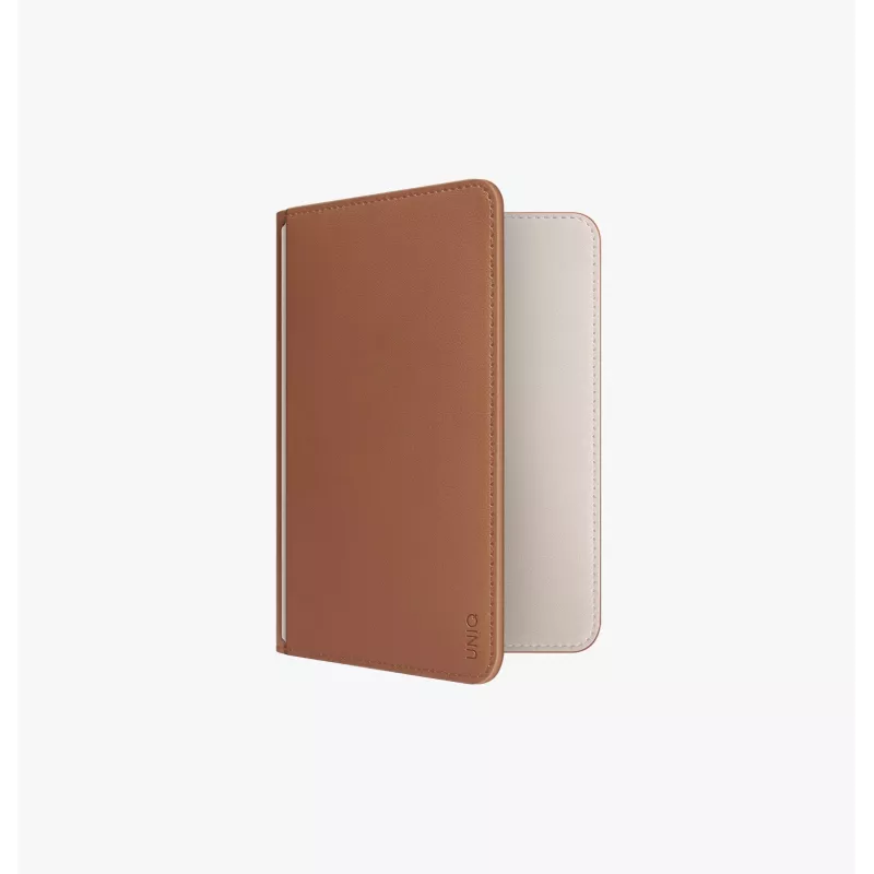 UNIQ Belmont Porta-passaporte com Apple Find My e bloqueio RFID, Cinzento-azul