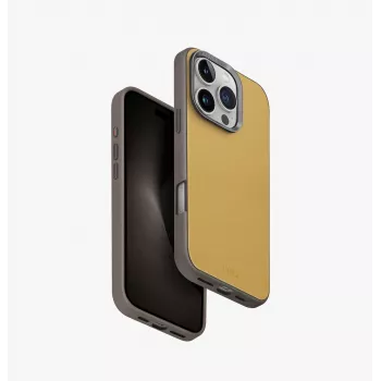 UNIQ Lyden DS Capa com carregamento Magclick para Apple iPhone 16 Pro 6,3 polegadas Caramelo/Marfim