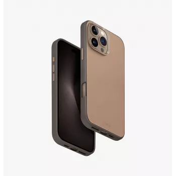 UNIQ Lyden DS Capa com carregamento MagClick para iPhone 16 Pro Max 6,9 polegadas, Castanho/Cinzento sílex