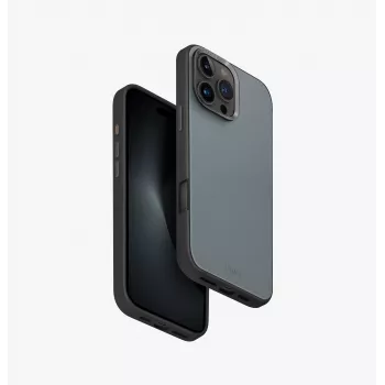 UNIQ Lyden DS Case para iPhone 16 Pro Max 6,9 polegadas com carregamento MagClick Washed Blue-Black