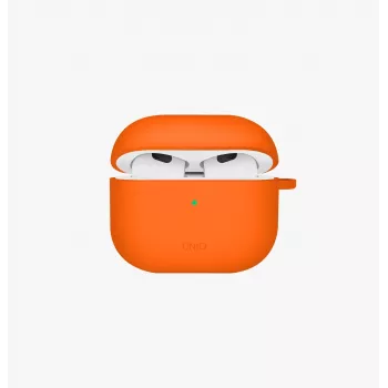 UNIQ Nexo capa para AirPods 4 com ganchos de orelha, silicone, preto