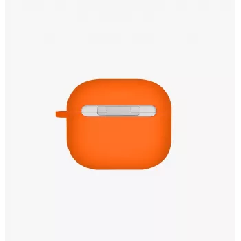 UNIQ Nexo capa para AirPods 4 com ganchos de orelha, silicone, Volt Orange