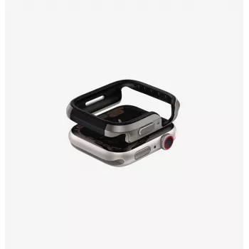 UNIQ Valencia Apple Watch Series 46mm capa bumper, Titanium Silver