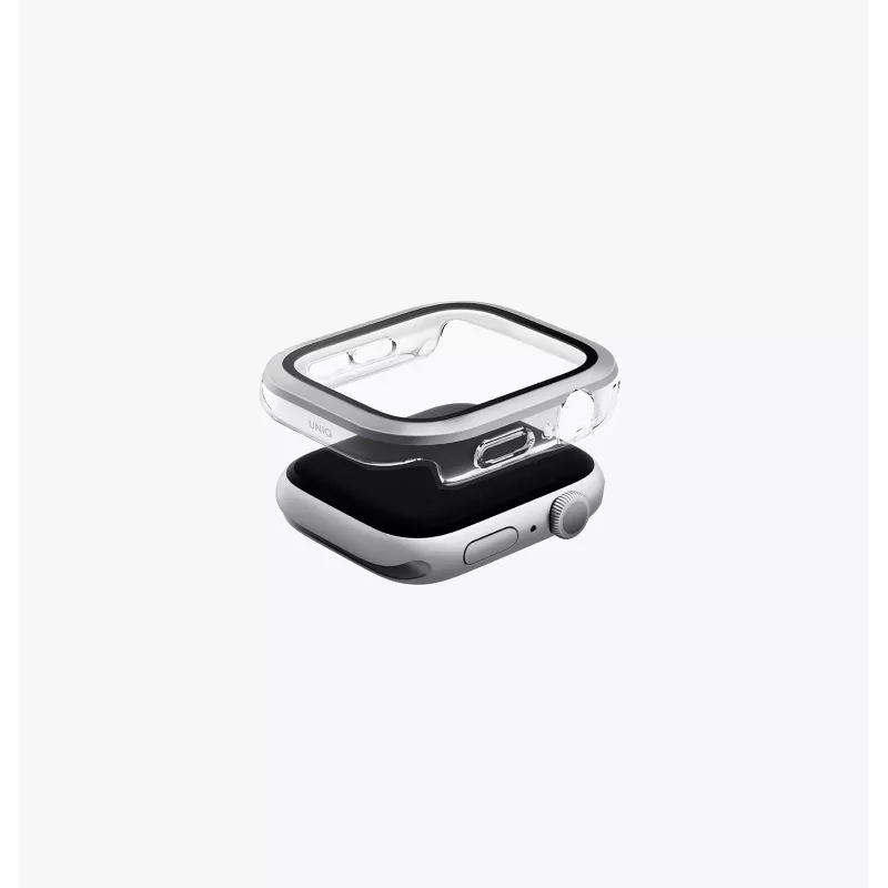 UNIQ Voute capa para Apple Watch Ultra 49mm com proteção em vidro temperado, prateado