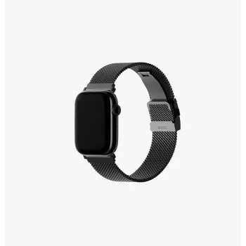 Pulseira UNIQ Dante Pro Milanese Loop em aço inoxidável para Apple Watch 40/41/42mm - Graphite Black