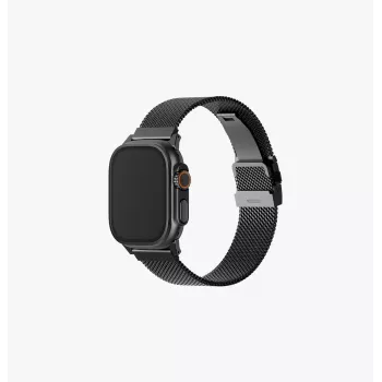 Pulseira UNIQ Dante Pro Milanese Loop em aço inoxidável para Apple Watch 40/41/42mm - Graphite Black