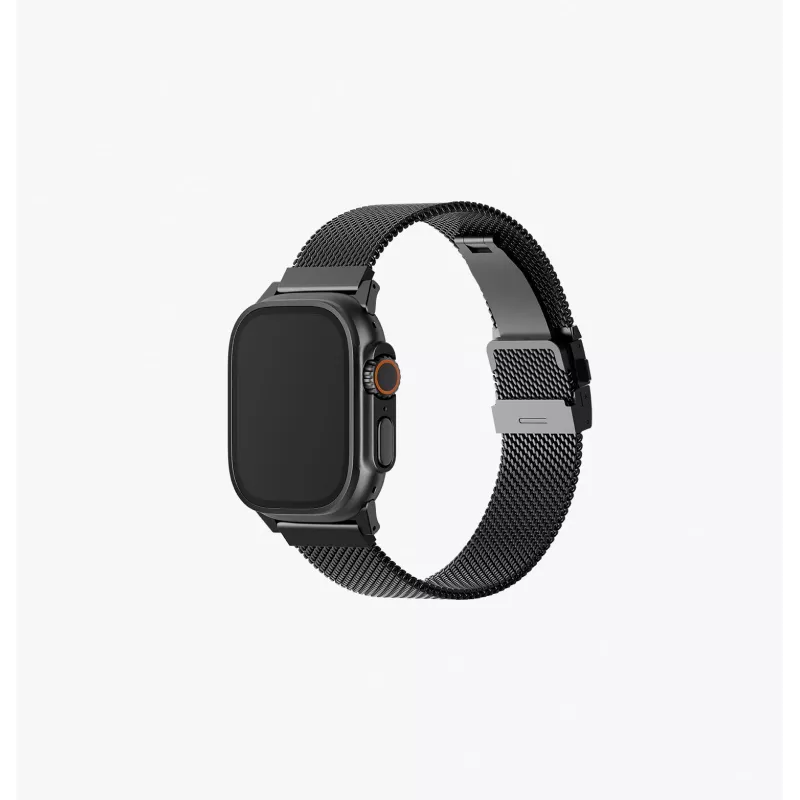 Pulseira UNIQ Dante Pro Milanese Loop em aço inoxidável para Apple Watch 40/41/42mm - Graphite Black