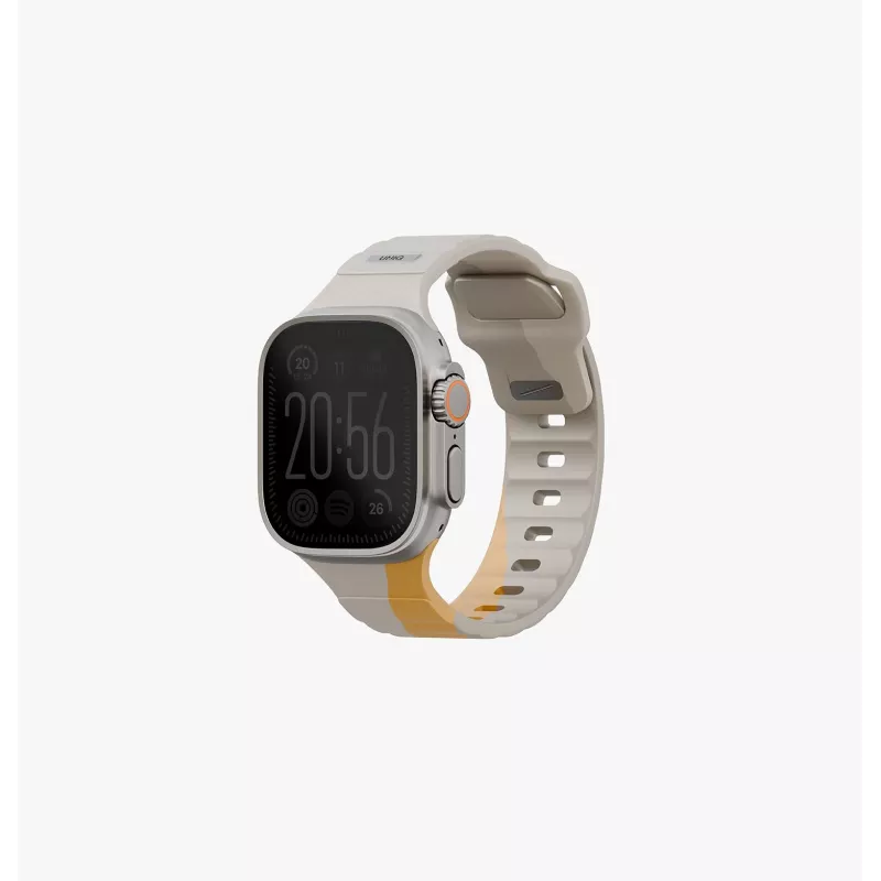 UNIQ Stride De bracelete de borracha para Apple Watch 49/46/45/44mm, carvão