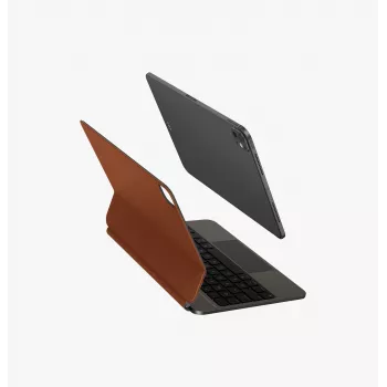 UNIQ Venno Pro Capa com Teclado Inteligente Magnética para iPad Pro 11 M4 2024 / M5 2025, Caramelo