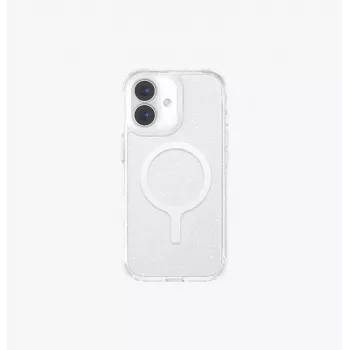 UNIQ LifePro Xtreme MagClick capa de carregamento para iPhone 17, transparente com glitter
